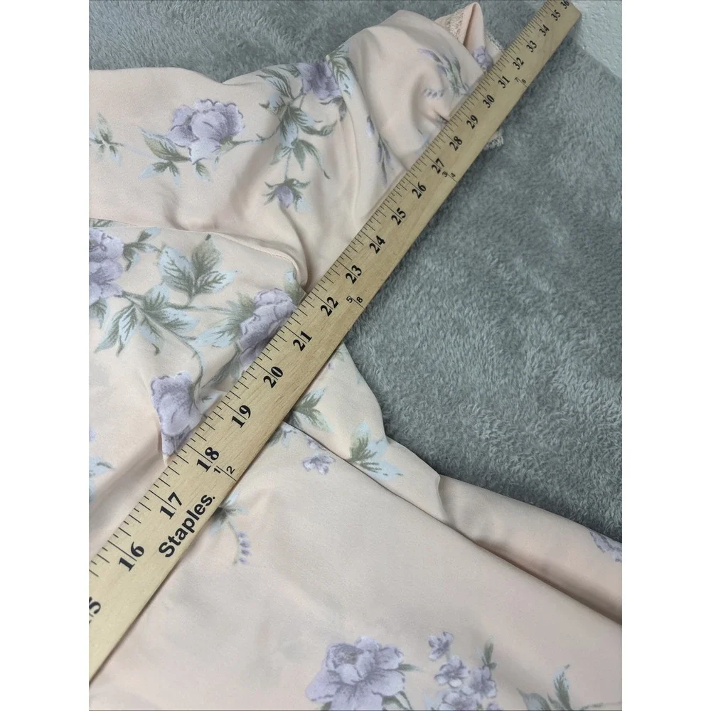 Jones New York Peach Floral Design Robe Size L/XL